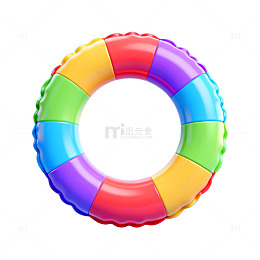 彩色游泳圈夏日玩水玩具