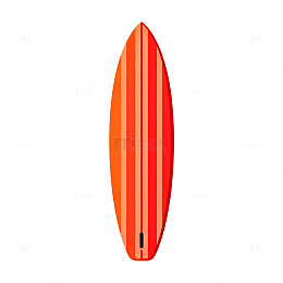 简洁冲浪板插画设计