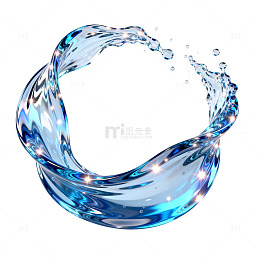 水波圆环特效创意素材