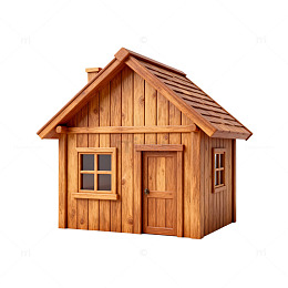 木屋卡通风格建筑素材