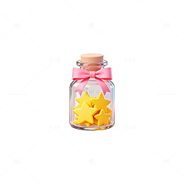 可爱玻璃瓶星星装饰