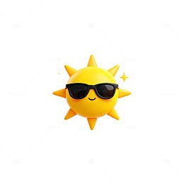 卡通太阳形象设计元素