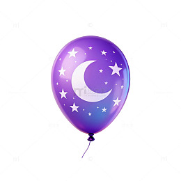 星空月亮气球图案设计元素