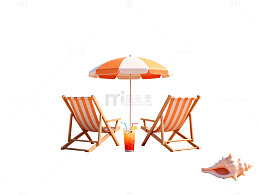 夏日沙滩度假场景