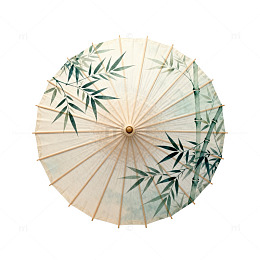 淡雅竹子图案油纸伞