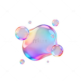 彩虹泡泡梦幻背景设计素材