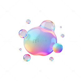 彩虹泡泡梦幻背景图