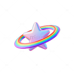 彩虹星环宇宙图案