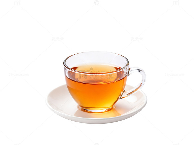 透明玻璃茶杯插画