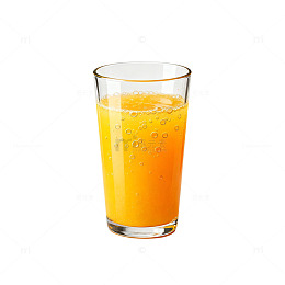 简约玻璃杯橙汁饮品