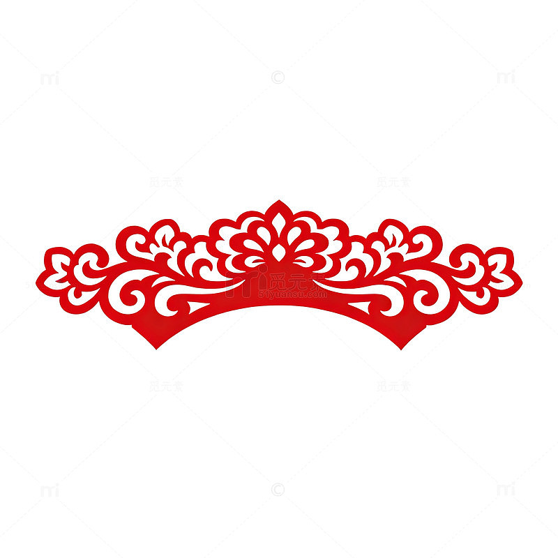红色传统花纹图案装饰素材