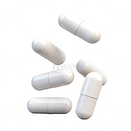 药丸胶囊漂浮设计元素