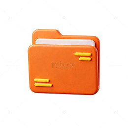 橙色文件夹图标矢量素材
