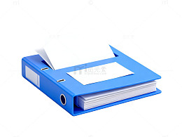 蓝色文件夹办公文具