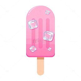卡通粉色冰棒图片