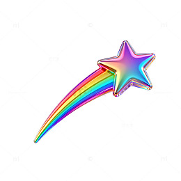 彩虹星梦幻插画设计素材