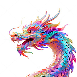 彩虹龙彩绘艺术插画