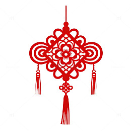 红色中国结传统装饰图案