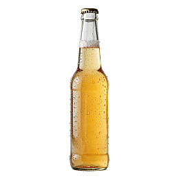 一瓶带水珠的啤酒图片