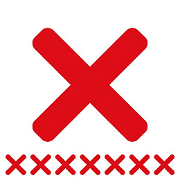 红色叉号与重复符号图案