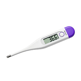 白色电子体温计显示36.6度