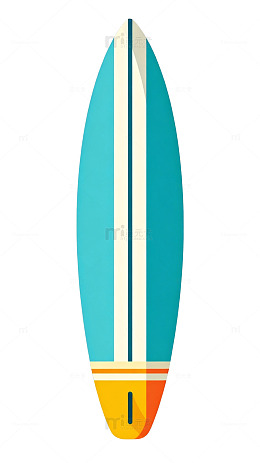 简约冲浪板设计矢量图