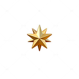 金色星形图案设计元素