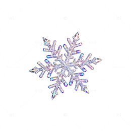 闪亮雪花装饰图案元素