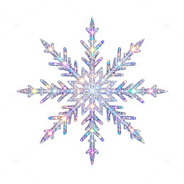 晶莹雪花图案装饰素材