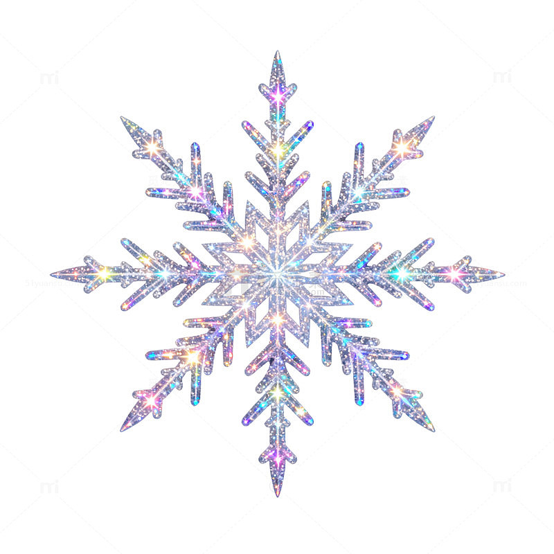 晶莹雪花图案装饰素材