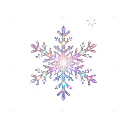 晶莹雪花节日装饰图案