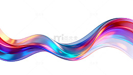 彩色波浪抽象艺术图案