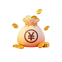 金币袋财富象征插画