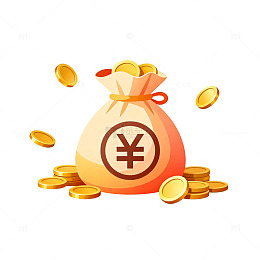 金币袋财富插画矢量素材