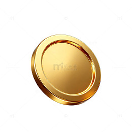 金灿灿硬币图标设计元素