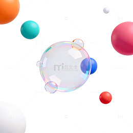 彩色泡泡梦幻背景设计素材