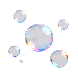 透明泡泡梦幻矢量图