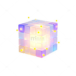 发光魔方艺术图像