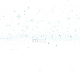 星光璀璨夜空雪景图