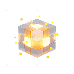 魔幻水晶立方体艺术插图