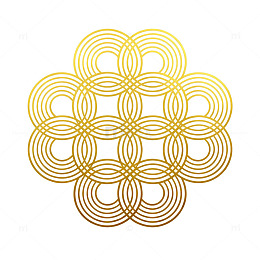 金色几何花纹图案设计素材