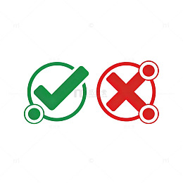 简约图标对勾叉号设计素材