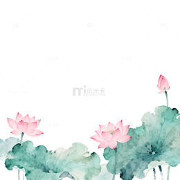 水墨荷花淡雅意境装饰画