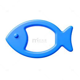 简约鱼形玩具塑料模型