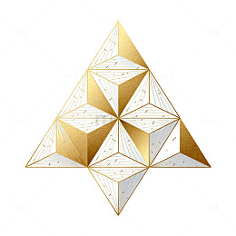 金色几何图形抽象艺术