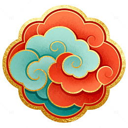 传统中国风祥云图案装饰画