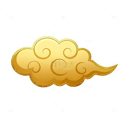 金色祥云图案设计元素
