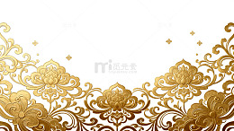 金色花纹装饰设计素材