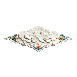 传统云纹金属饰品