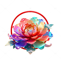 彩绘花朵发饰设计元素